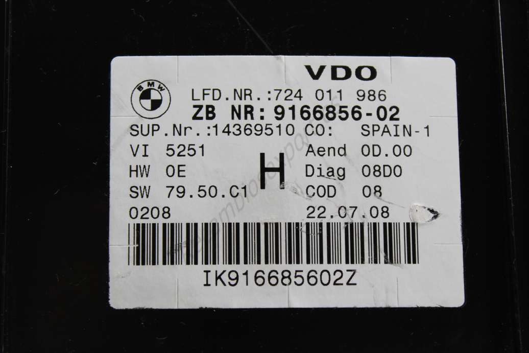 Cuadro de instrumentos  BMW 335 325I 916685602 9166856-02 724011986 724 011 986 IK916685602Z - foto 2
