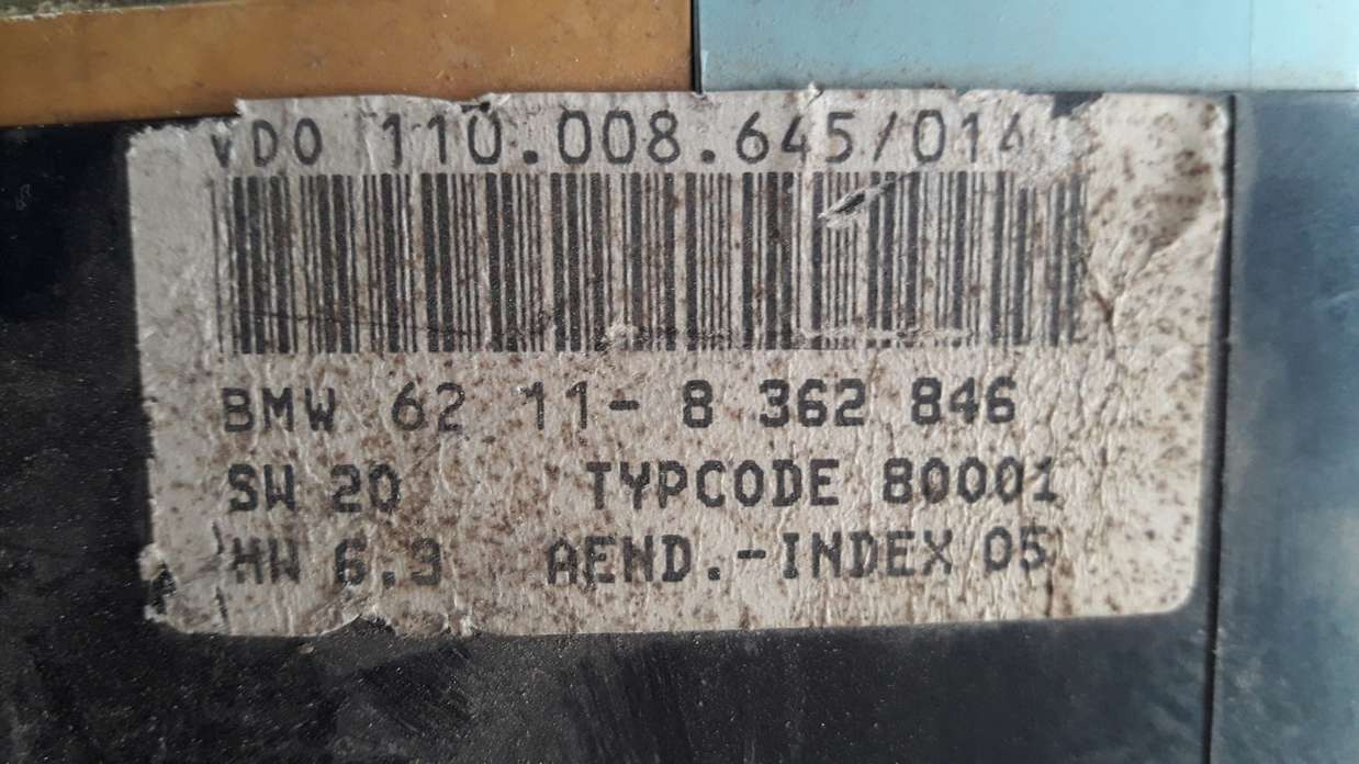 Cuadro de instrumentos BMW E36 62118362846 62 11-8 362 846 8362846 VDO 110008645014 - foto 2