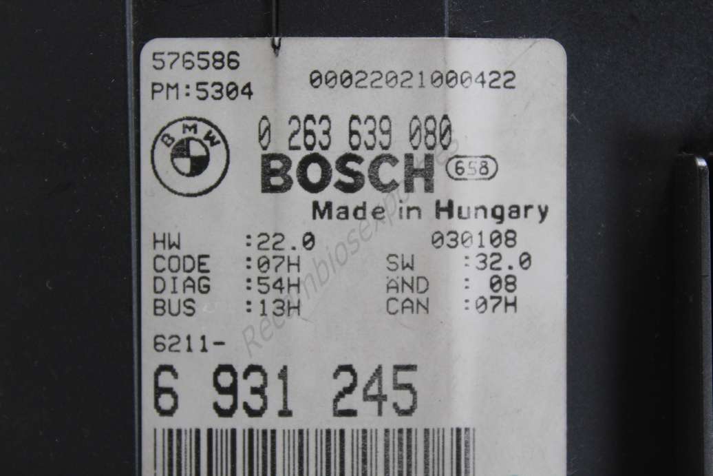 Cuadro de instrumentos BMW E46 62116931245 6211-6 931 245 6931245 Bosch 0263639080 0 263 639 080 - foto 2