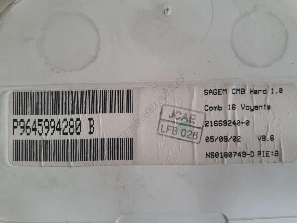 Cuadro de instrumentos Citroen C3 P9645994280B P9645994280 B - foto 2