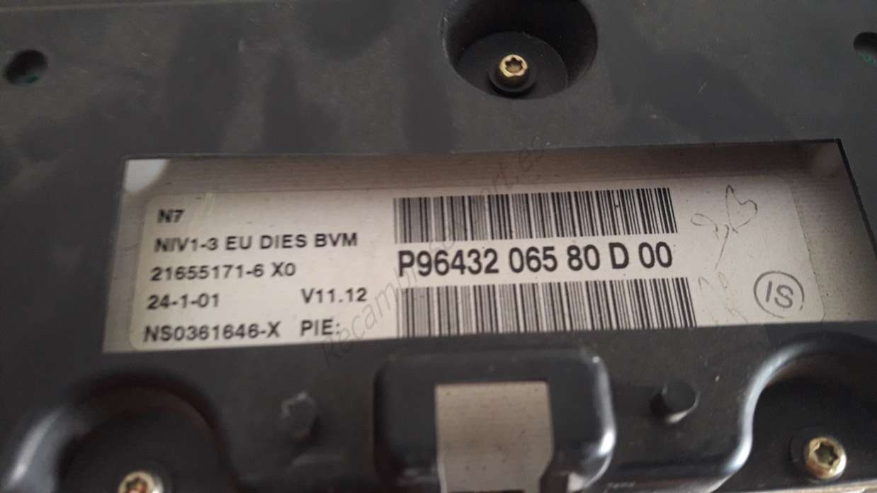 Cuadro de instrumentos Citroen Xsara P9643206580D P9643206580 D 00 P9643206580D00 SAGEM 21655171-6 X0 - foto 2