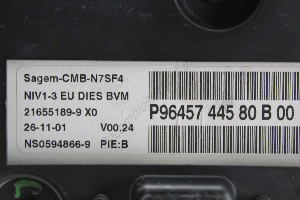 Cuadro de instrumentos Citroen Xsara P9645744580 P9645744580B P9645744580B00 P96457 445 80 B 00 SAGEM CMBN7SF4 CMB-N7SF4 - foto 2