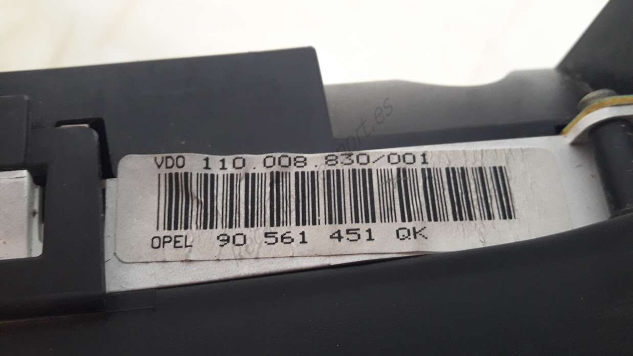 Cuadro de instrumentos Opel Astra 90561451QK 90 561 451 QK  VDO 110008830001  0210982129301 - foto 2