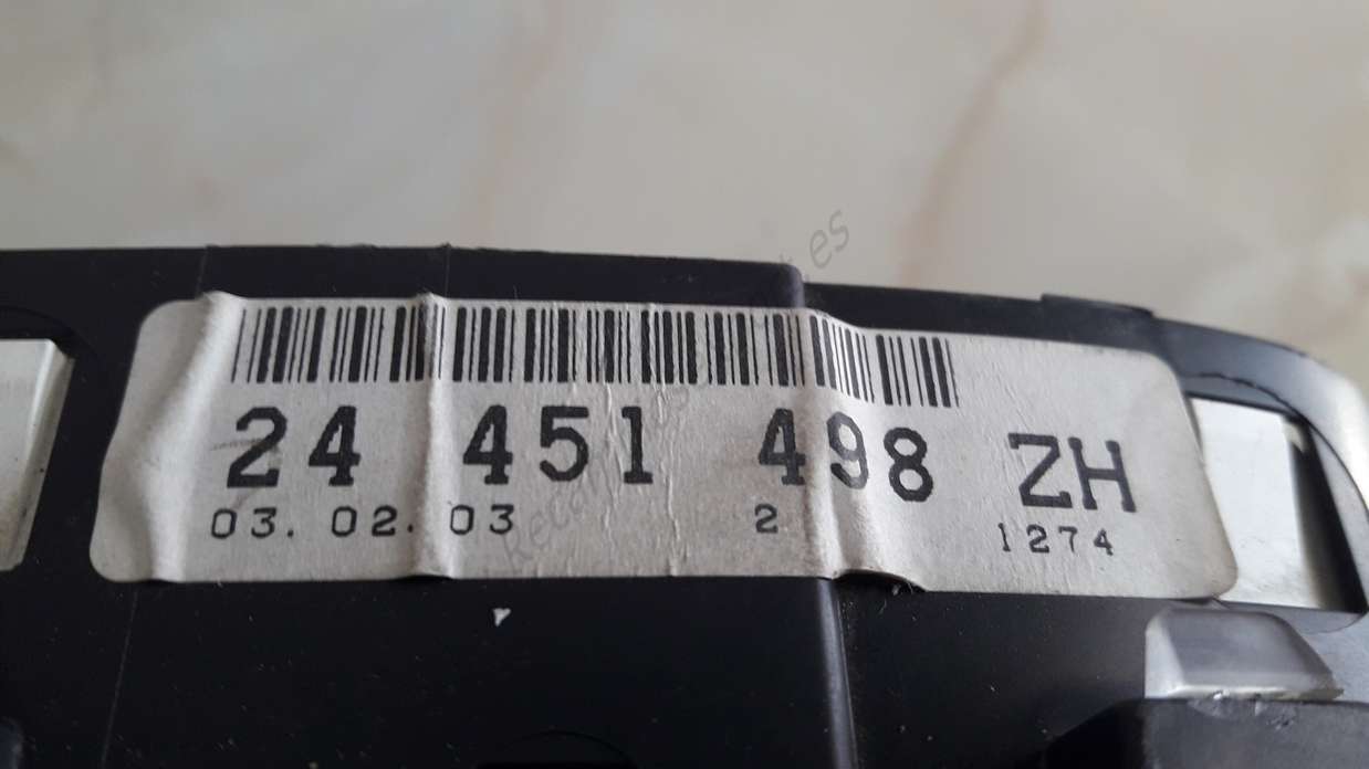 Cuadro de instrumentos Opel Astra G  24451498ZH 24 451 498 ZH  VDO 110080155002 110 080 155 002 - foto 3