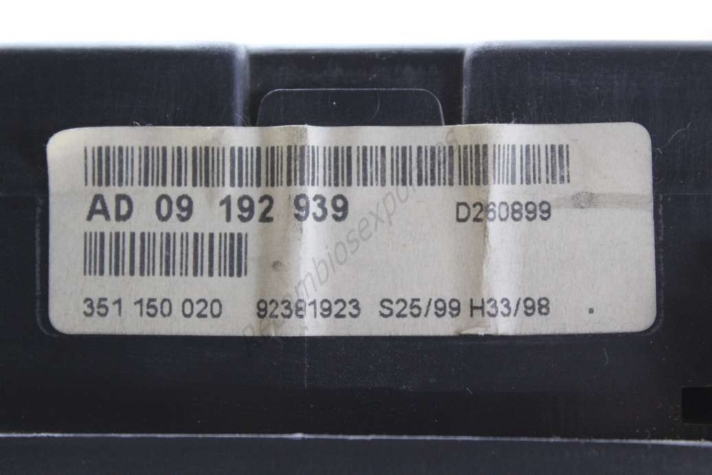 Cuadro de instrumentos Opel Astra G AD09192939 AD 09 192 939 351150020 351 150 020 92381923 S2599H3398 S2599 H3398 - foto 2