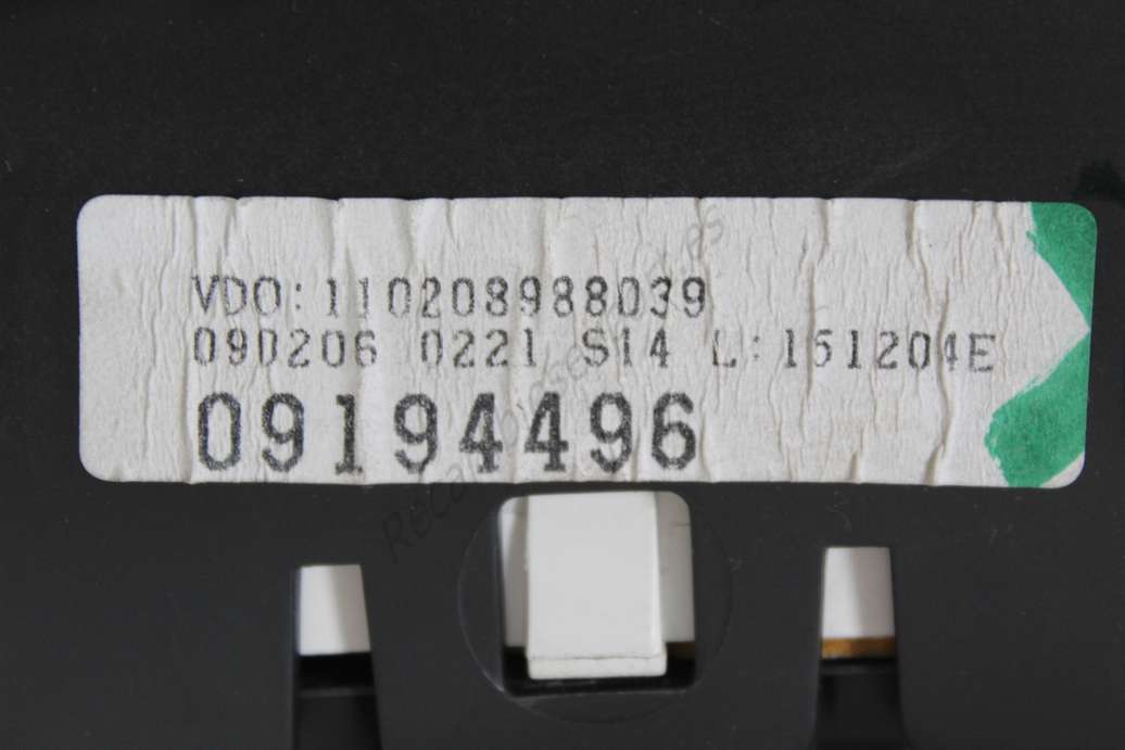 Cuadro de instrumentos Opel Corsa C 09194496 VDO 110208988039 88311302 - foto 3