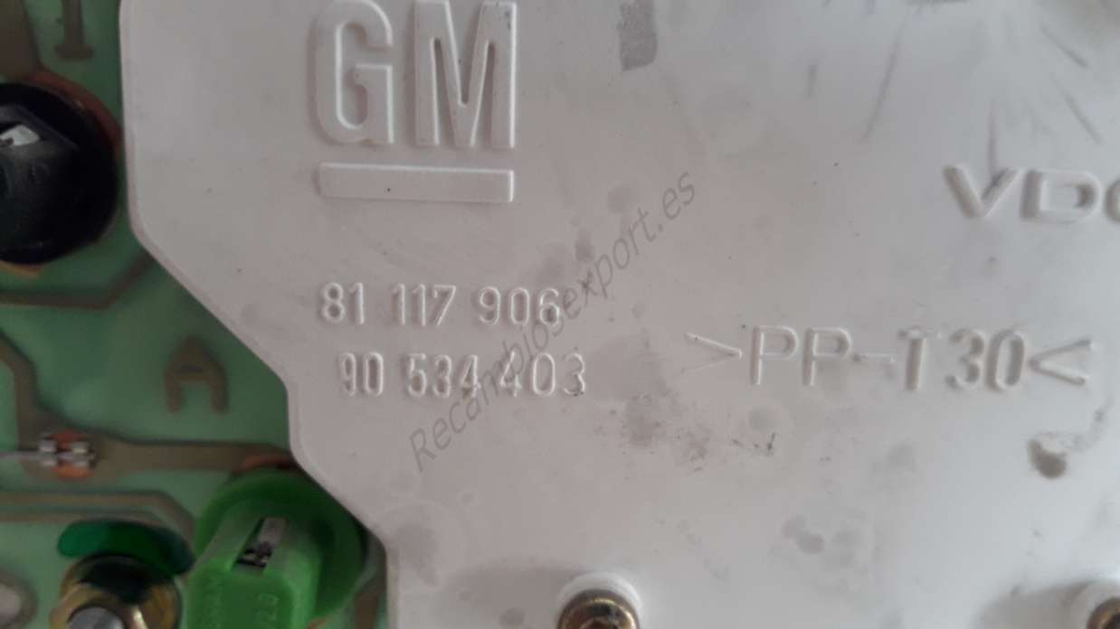 Cuadro de instrumentos Opel Corsa Tigra 90534403 90 534 403 81117906 81 117 906 - foto 2