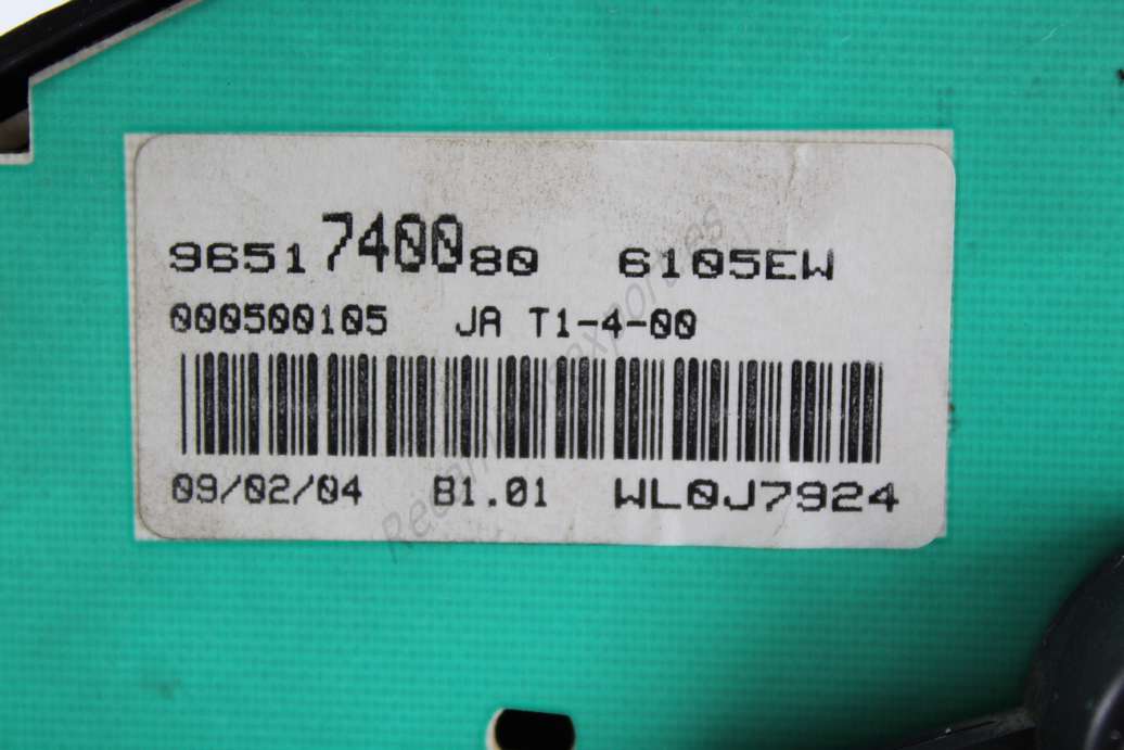 Cuadro de instrumentos  Peugeot 206  Citroen Berlingo 9651740080 000500105 - foto 2