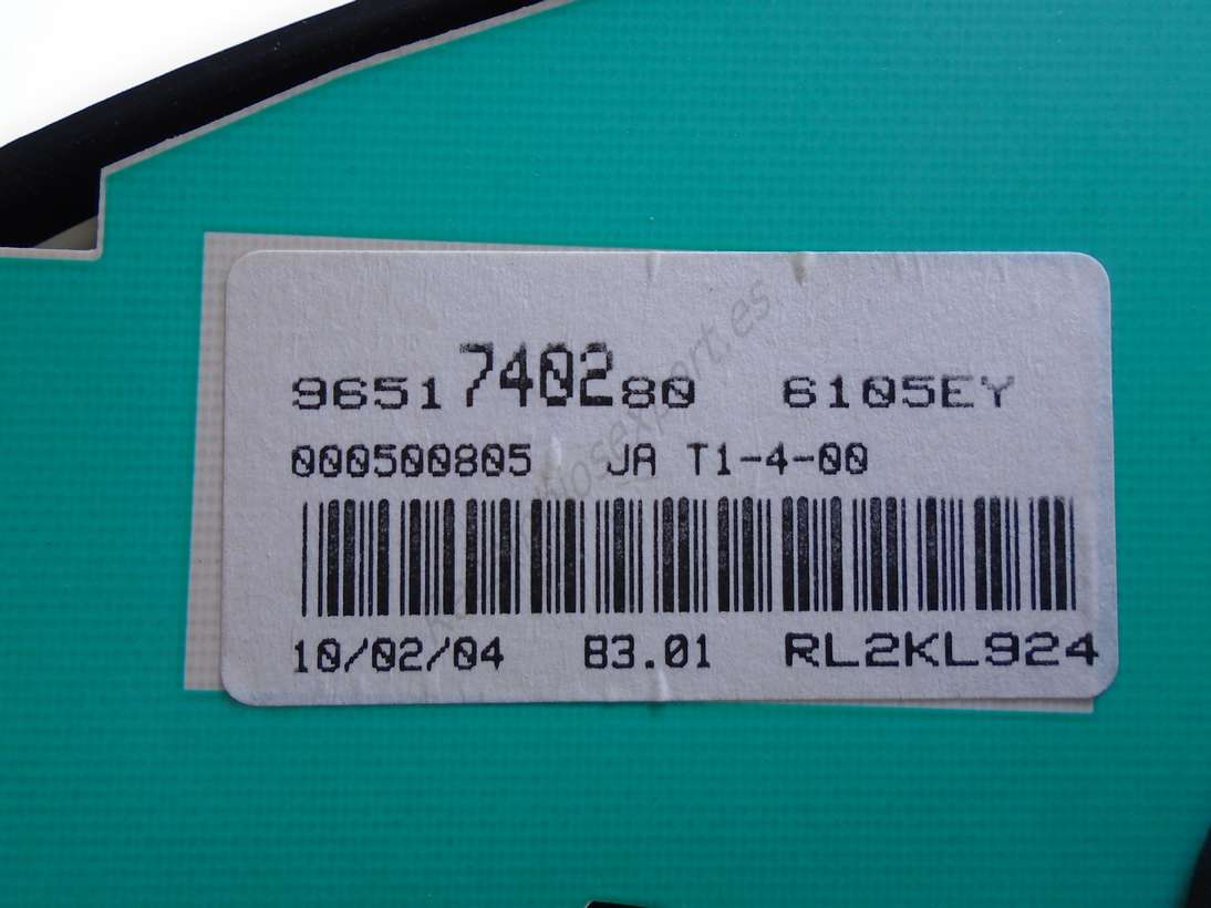 Cuadro de instrumentos Peugeot 206 JAEGER 9651740280 9651 740280 JAT1400 JA T1 4 00 - foto 2