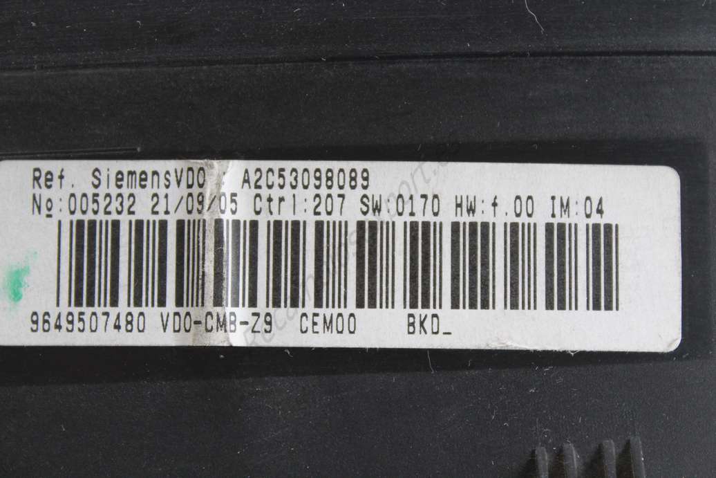 Cuadro de instrumentos Peugeot 607 9649507480 Siemens A2C53098089 - foto 2