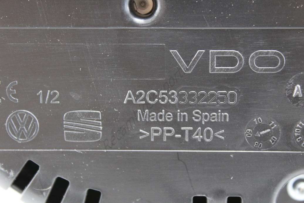 Cuadro de instrumentos Seat Ibiza Volkswagen Polo V03 6J0920 6J0920801A 6J0920 801A A2C53349080 A2C53332250 - foto 2