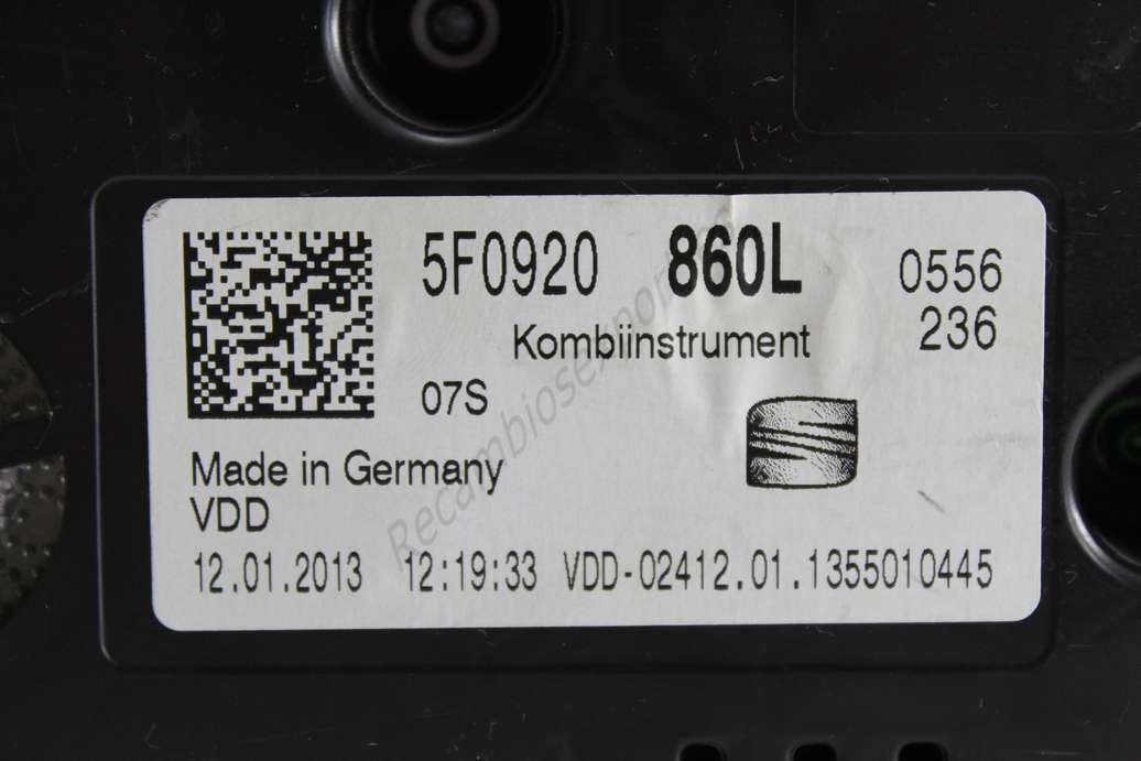 Cuadro de instrumentos Seat Leon 5F0920860L 5F0920 860L - foto 2