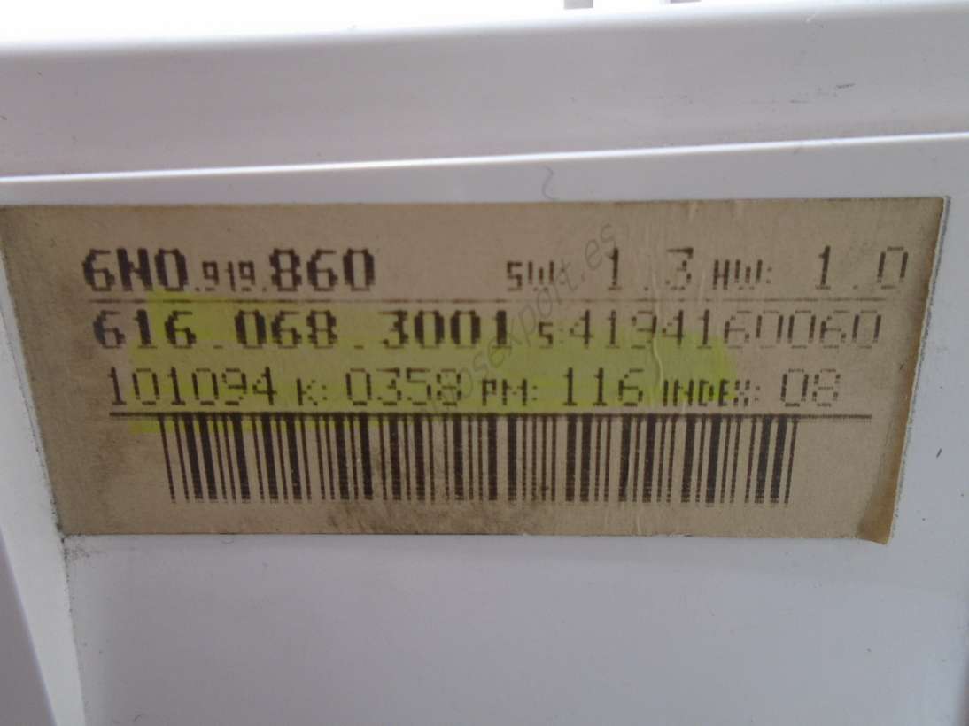 Cuadro de instrumentos VOLKSWAGEN POLO 6N0919860 6N0 919 860 6160683001 616 068 3001 - foto 2