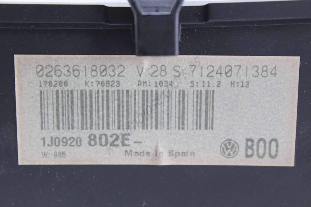 Cuadro de instrumentos VW Volkswagen Golf 1J0920802E 1J0920 802E 0263618032 7124071384 - foto 2