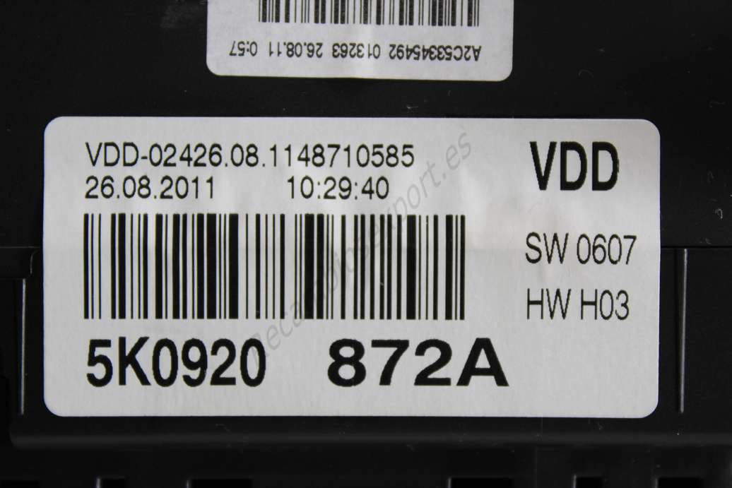 Cuadro de instrumentos Volkswagen Golf 5K0920872A 5K0920 872A - foto 2