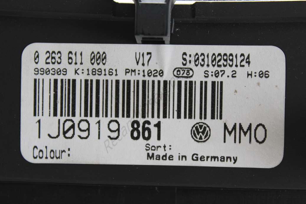 Cuadro de instrumentos Volkswagen Golf Bora 1J0919861 1J0919 861 0263611000  0 263 611 000 - foto 2