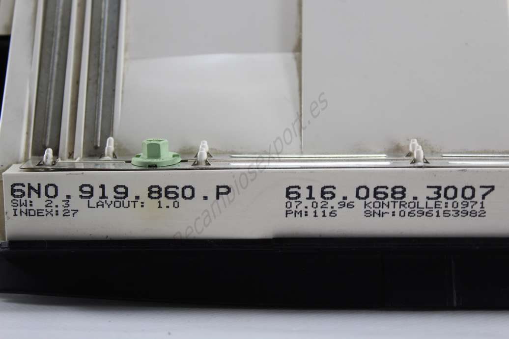 Cuadro de instrumentos Volkswagen Polo 6N0919860 6N0919860P 6N0.919.860 P 6160683007 616.068.3007 IND27 - foto 2
