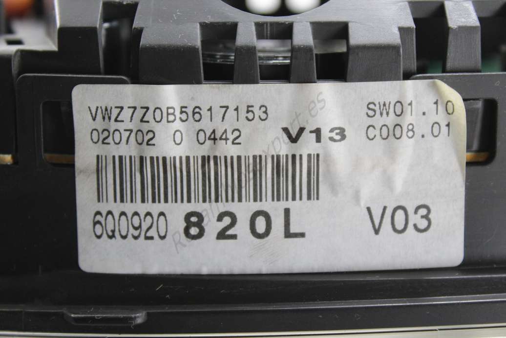 Cuadro de instrumentos Volkswagen Polo 6Q0920820L 6Q0920 820L - foto 2