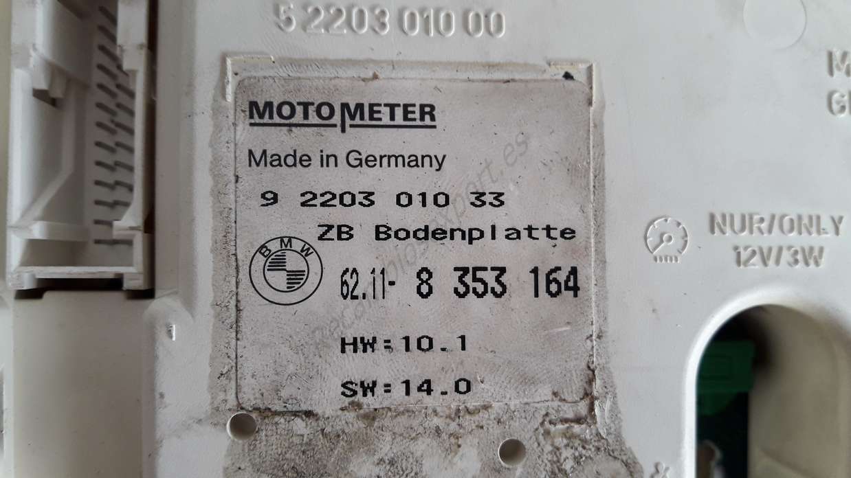 Cuadro de instrumentos  bmw e36 62118353164  62 11-8 353 164 9220301033 62118353821 - foto 2