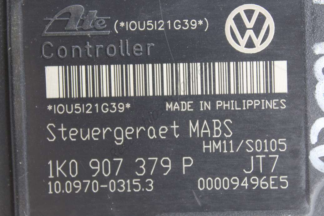 Abs vw audi seat skoda 1k0614117j 1k0 614 117 j 1k0907379p 1k0 907 379 p ate 10020700554 10.0207-0055.4 10097003153 10.0970-0315.3 00009496e5 - foto 2