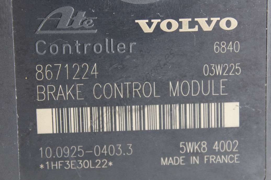 ABS Volvo V70 P08671225 8671224 5WK84002 ATE 10092504033 10. 0925-0403. 3 10020403674 10. 0204-0367. 4 - foto 3