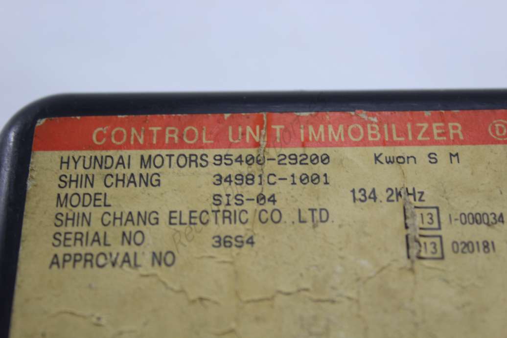 Control de la unidad de alarma inmovilizador módulo Hyundai 34981C1001 34981C-1001 9540029200 95400-29200 - foto 2