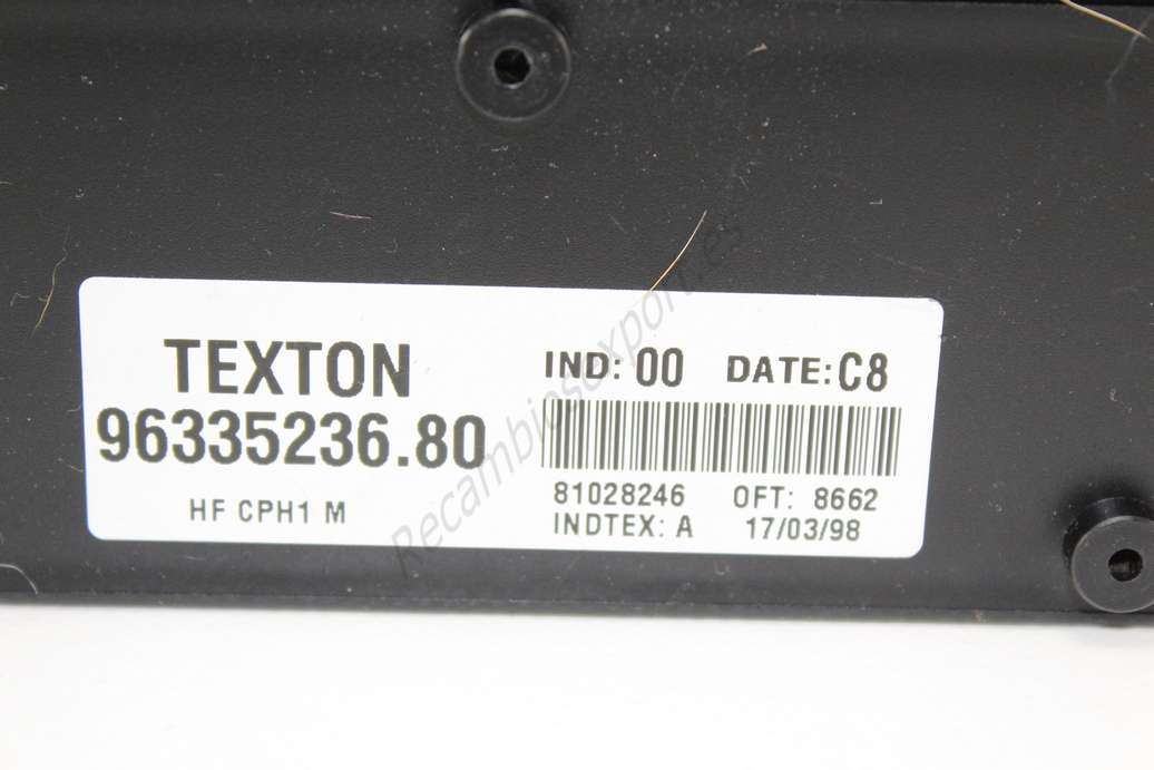 Centralita de cierre Citroen Xsara TEXTON 9633523680 96335236. 80 date: C8 INDTEX: 00 - foto 2