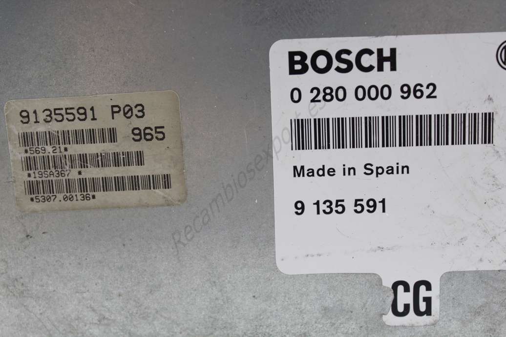 Centralita del motor Volvo 940 9135591 9 135 591 BOSCH 0280000962 0 280 000 962 - foto 2