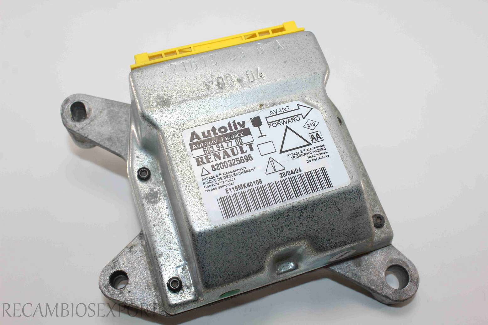 Centralita de airbag Renault Laguna 8200325696 Autoliv 603947700 603 94 77 00 AA - foto 1