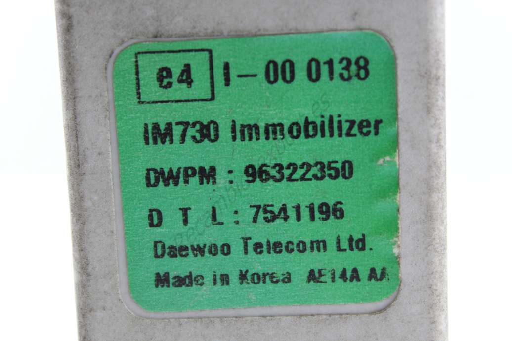 Inmovilizador Daewoo Matiz 96322350 7541196 - foto 2