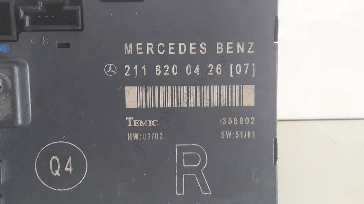 Centralita de la Puerta Mercedes W211 S211 2118200426 211 820 04 26 TEMIC 356802 - foto 2