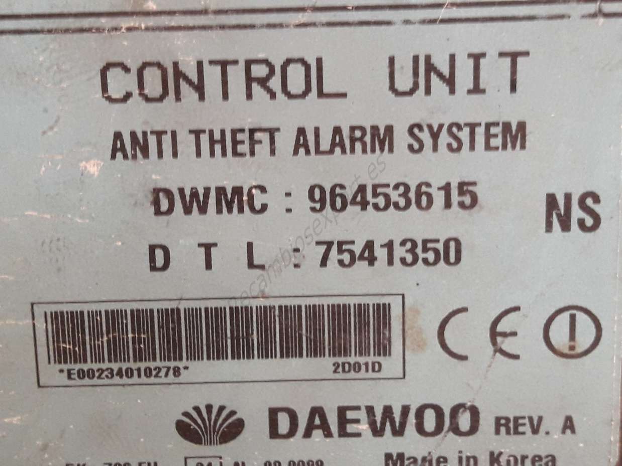Modulo alarma Daewoo Hyundai 96453615 7541350 - foto 2
