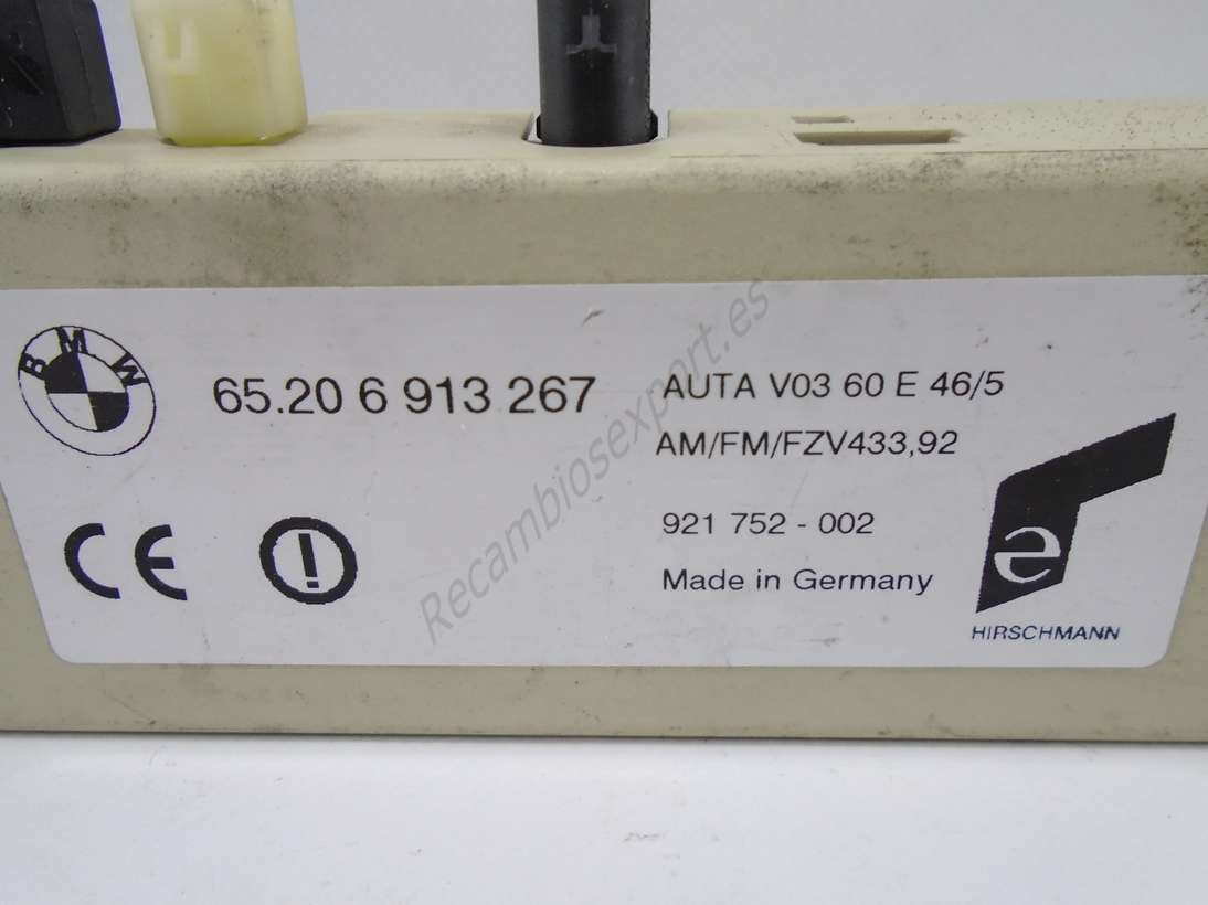 Modulo amplificador antena BMW E46 65206913267 65.20 6 913 267 - foto 2