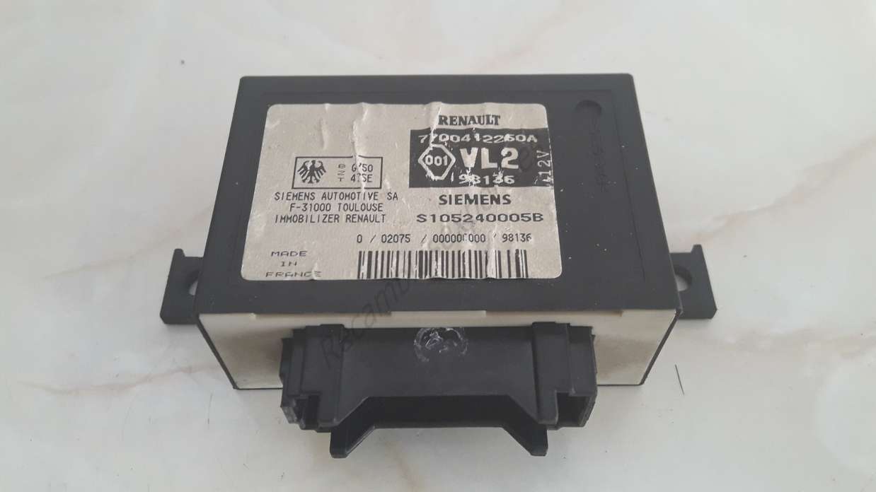 Modulo inmovilizador Renault Twingo 7700412260A SIEMENS S105240005B - foto 1