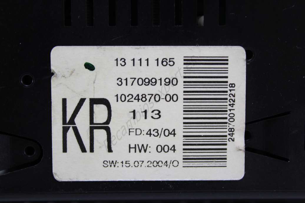 Pantalla de display Opel Zafira B Astra 13111165 13 111 165 KR - foto 2
