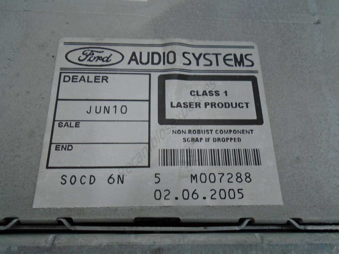 Radio Ford 5S7T18C815CC 5S7T 18C81 5CC M007288 CD132CD6 CD132 CD6 Sony - foto 4