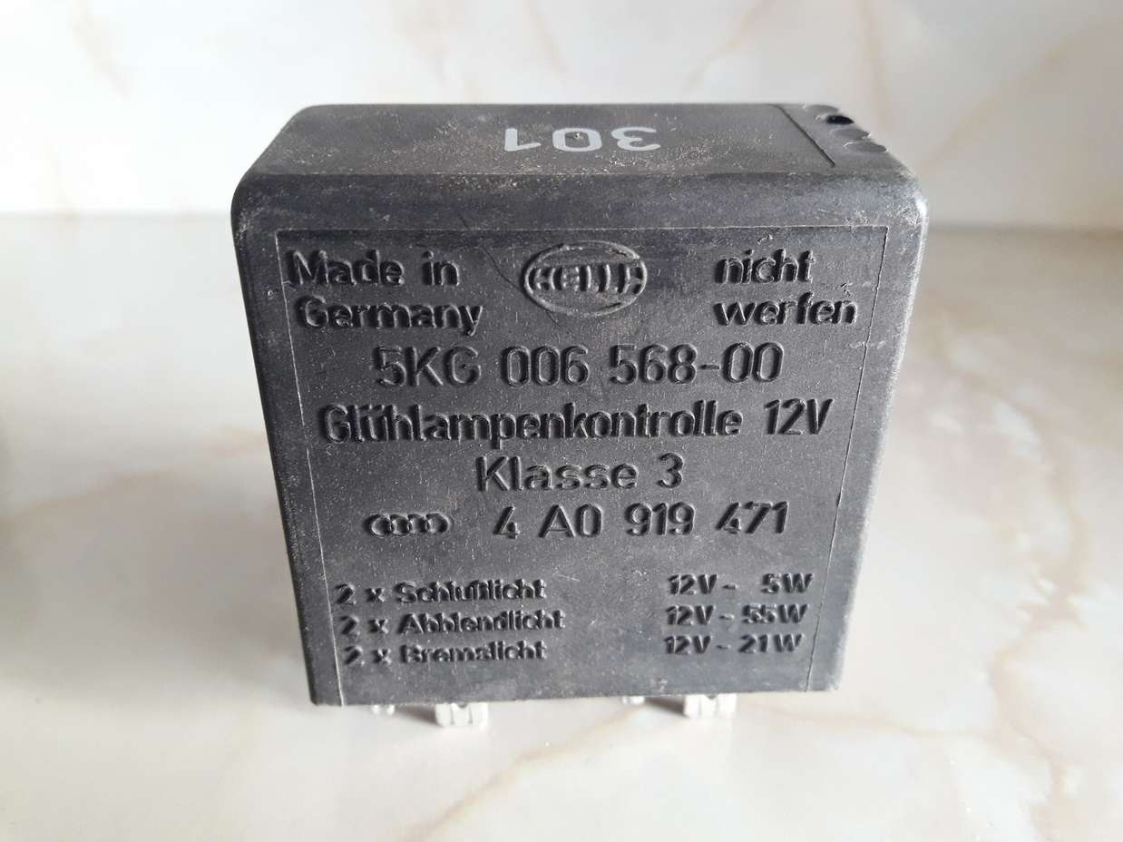 Rele de luz VW Audi Seat 301 4A0919471 4 A0 919 471 5KG006568-00 - foto 1