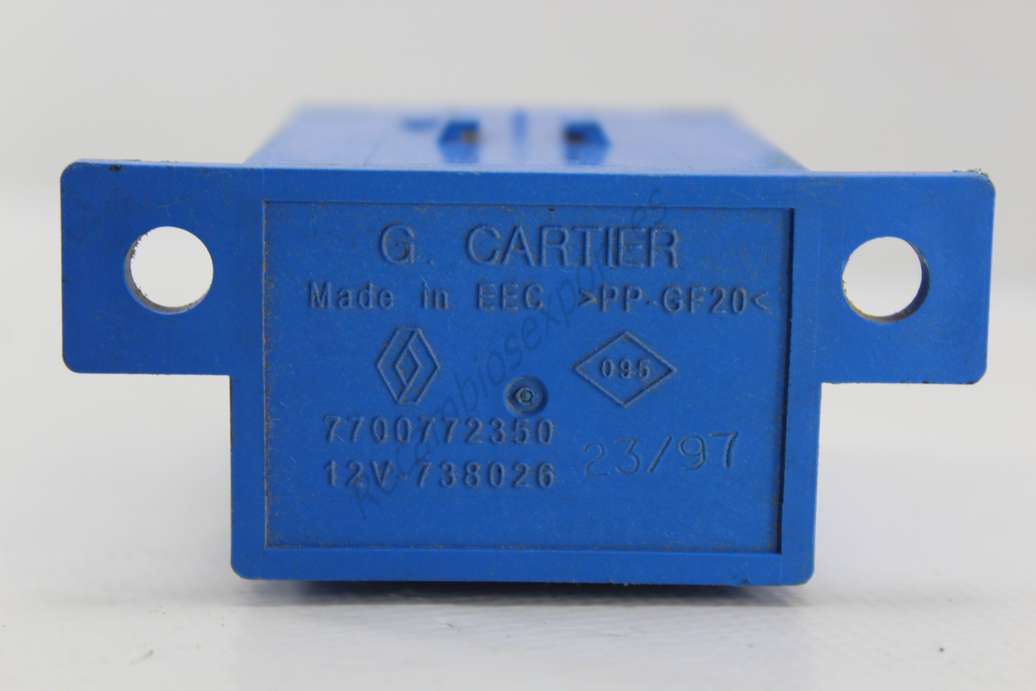 Relé del limpiaparabrisas Renault Clio 7700772350 G.Cartier 12v 738026 - foto 2