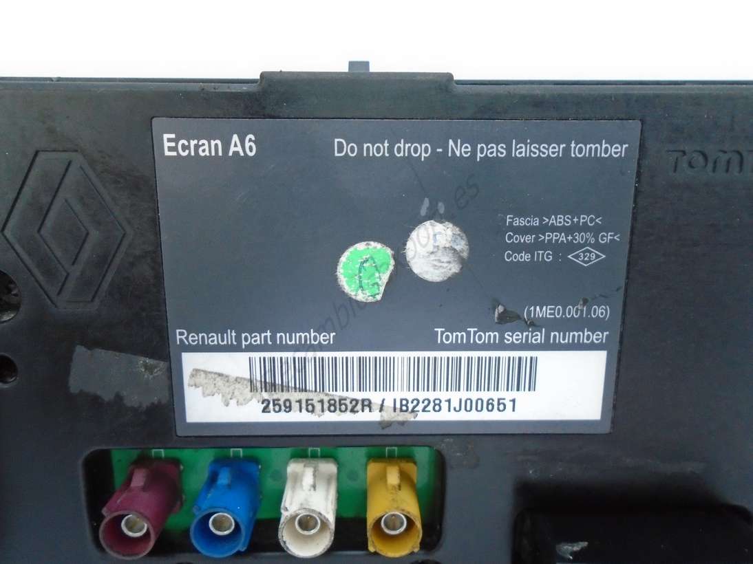 Renault Clio Display Navi Navigation Tom Tom SD 259151852R IB2281J00651 - foto 2