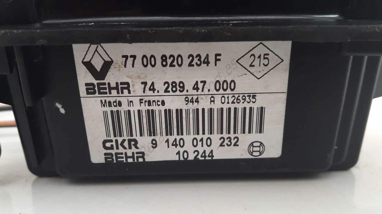 Resistencia de calentamiento Renault Clio 7700820234F 77 00 820 234 F BEHR 7428947000 74.289.47.000 GKR 9140010232 9 140 010 232 BEHR 10244 - foto 2