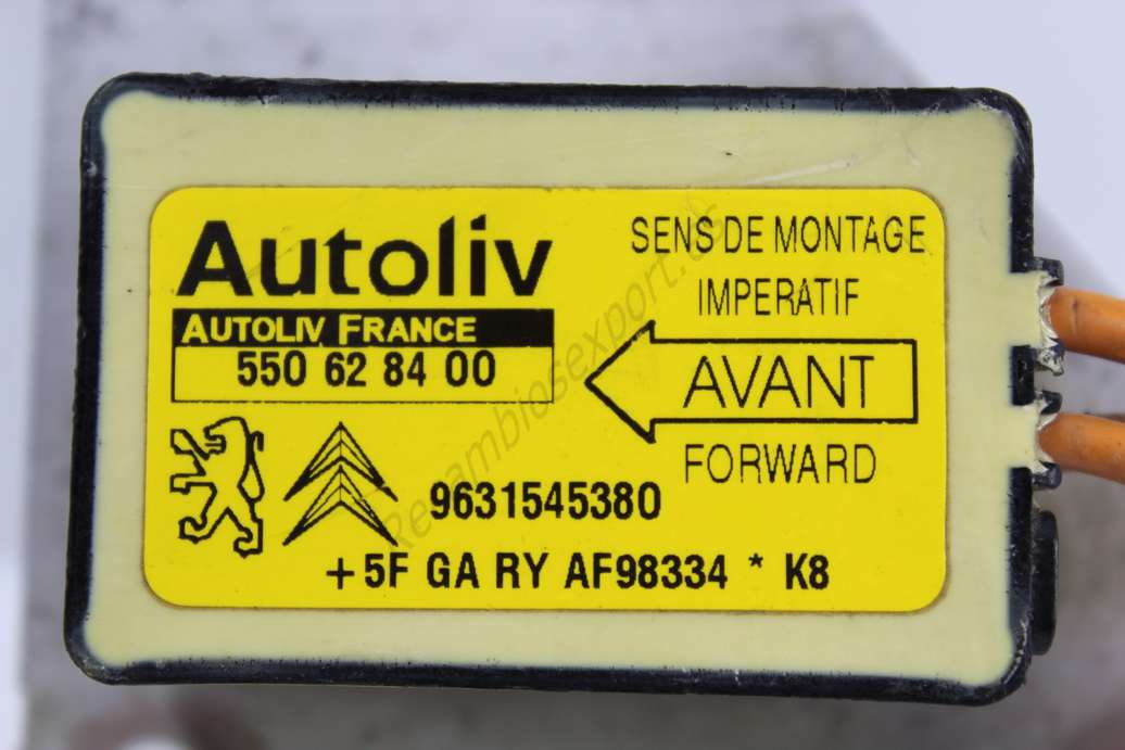 Sensor de airbag Citroen Berlingo 9631545380 Autoliv 550628400 550 62 84 00 - foto 2
