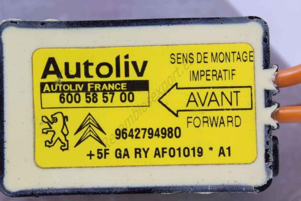 Sensor de airbag Peugeot Partner 9642794980 Autoliv 600585700 600 58 57 00 - foto 2