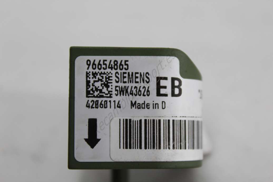 Sensor de impacto de airbag Chevrolet Aveo 96654865 SIEMENS 5WK43626 EB - foto 2
