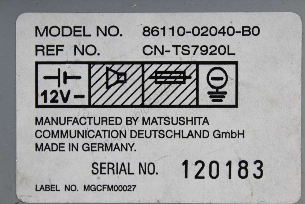 Sistema audio Toyota Corolla 8611002040B0 86110-02040-B0 CNTS7920L CN-TS7920L MGCFM000027 - foto 2