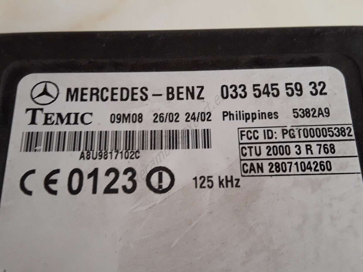 Unidad de control del inmovilizador Mercedes Benz Sprinter VW Crafter - foto 2