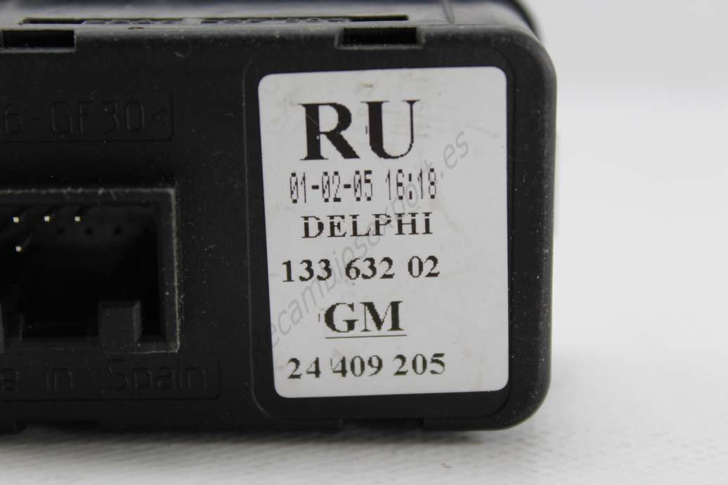 Botonera Elevalunas Opel Astra G Zafira A Meriva A Corsa C GM24409205 GM 24409205 24 409 205 DELPHI 13363202 133 632 02 - foto 2