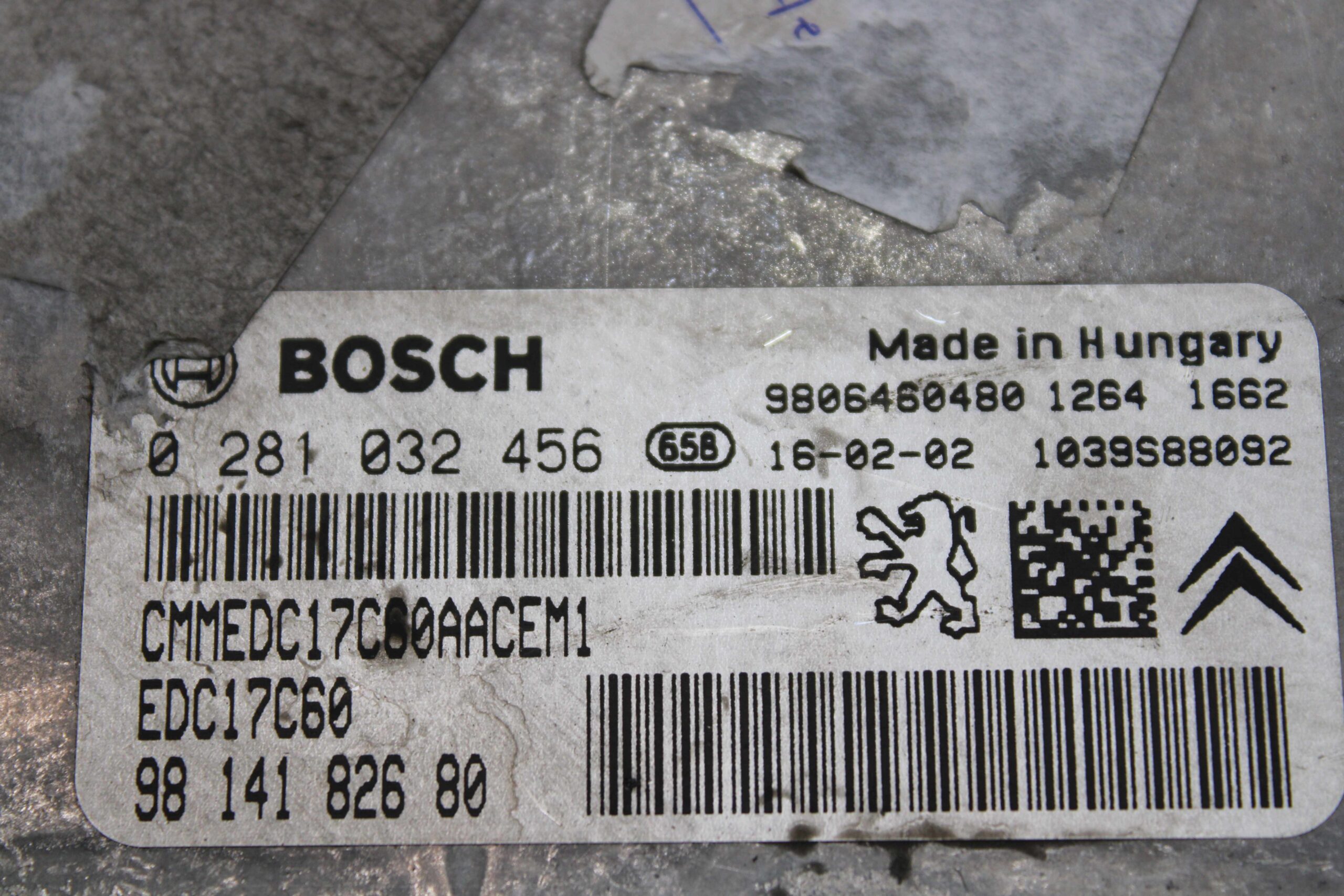 Centralita del motor Peugeot Citroen 9814182680 98 141 826 80 9806460480 Bosch 0281032456 0 281 032 456 - foto 2