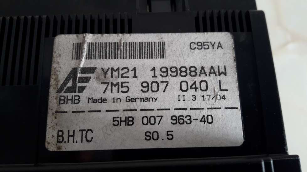 Clima panel de control vw sharan ford galaxy seat alhambra 7m5907040l 7m5 907 040 l 5hb00796340 5hb 007 963-40 ym21 19988aaw - foto 2