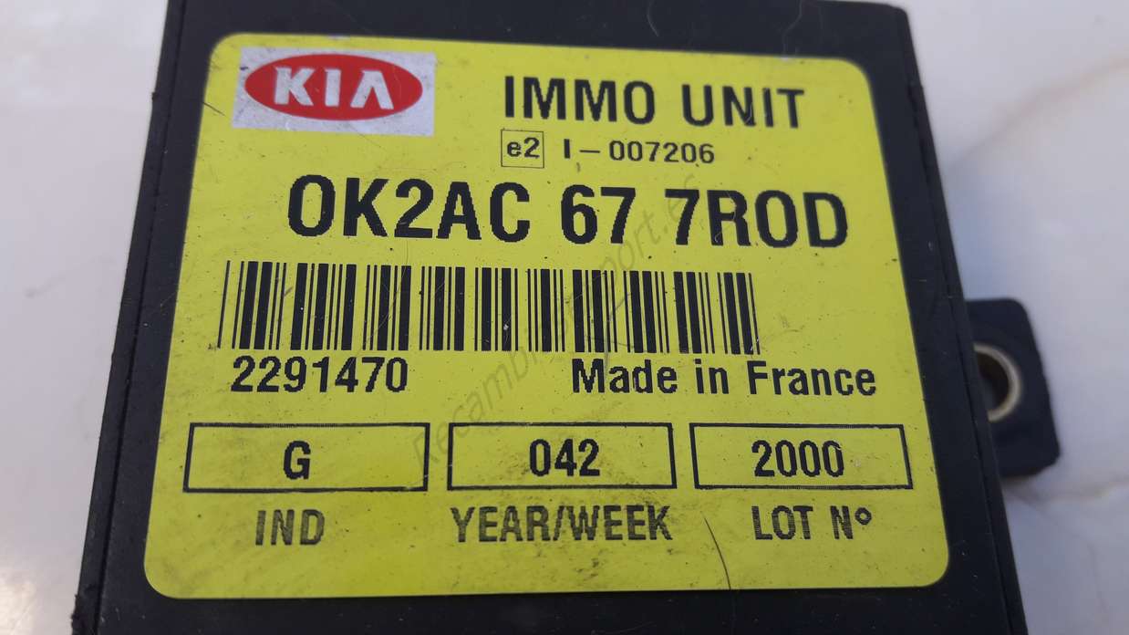 Control de la unidad de alarma inmovilizador módulo Kia Carniva 0K2AC677R0D 0K2AC 67 7R0D - foto 2