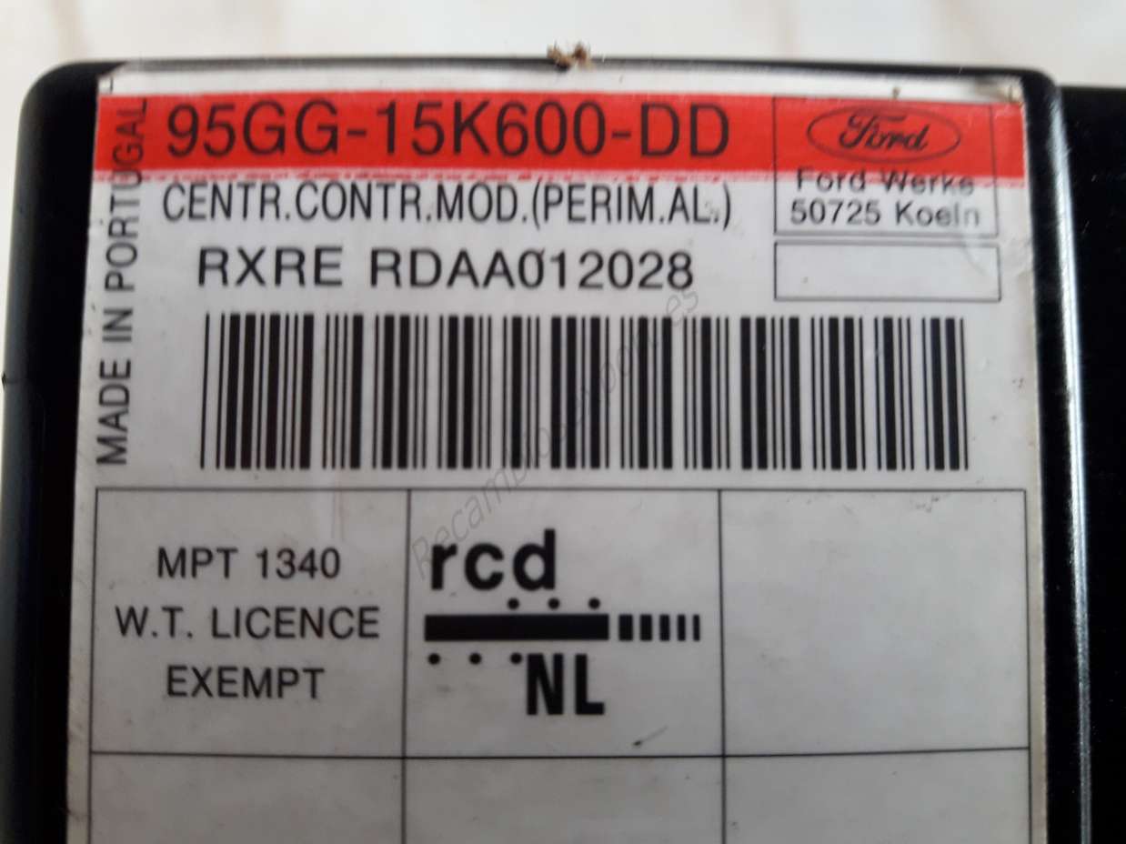 Controlador Confort Ford Granada Scorpio 95GG15K600DD 95GG-15K600-DD - foto 2